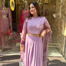 Meera Lilac 2 pc skirt set