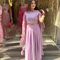 Meera Lilac 2 pc skirt set