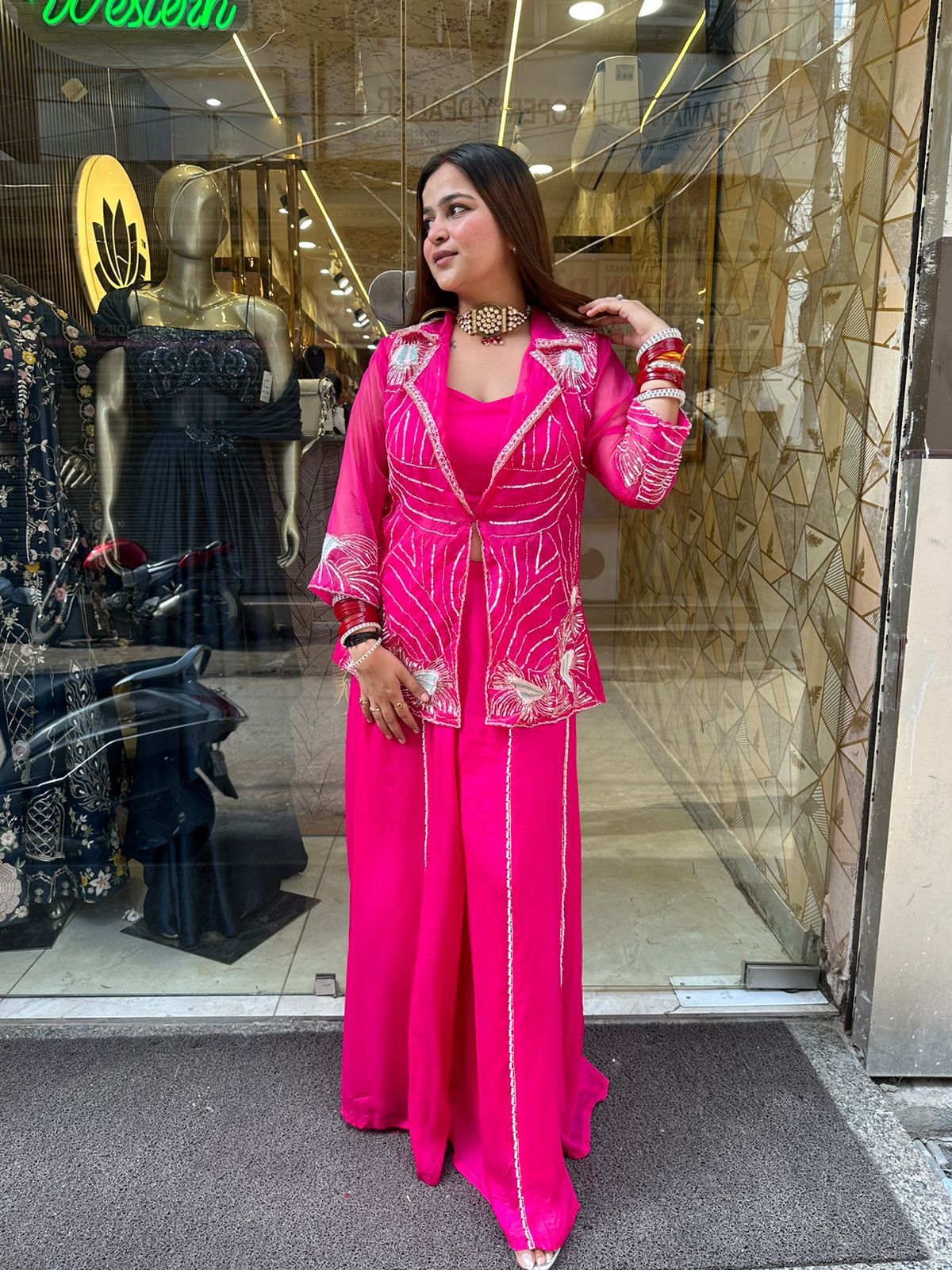 Chetna Pink Jacket Style Outfit