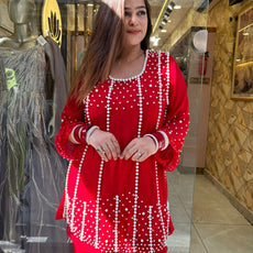 Red Soniyo pearl coordset