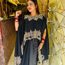 Black Sia 3 piece Dhoti skirt pattern
