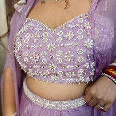 Lilac 3 piece cape set