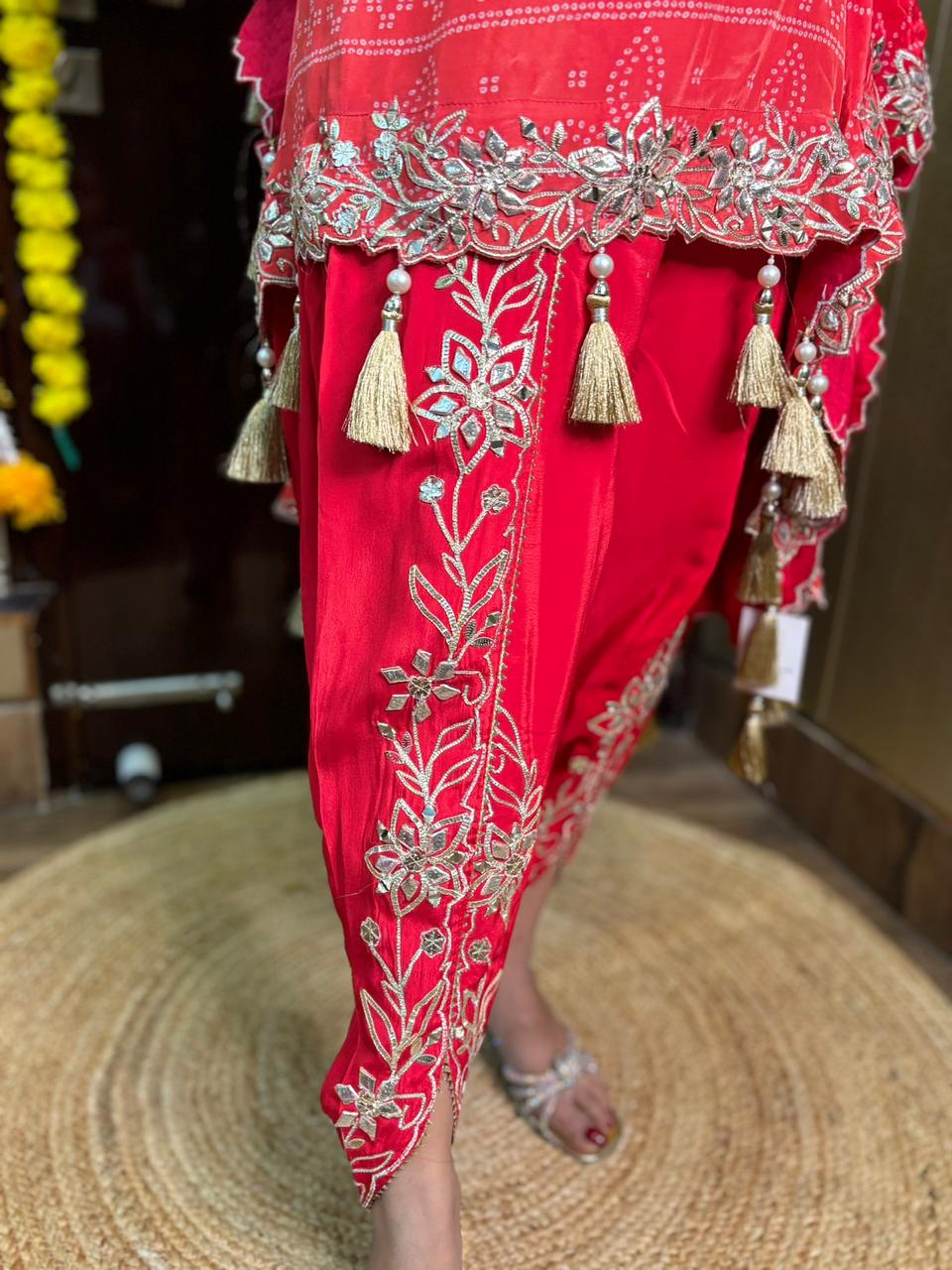 Kaftan Dhoti Misha Set with Tassels