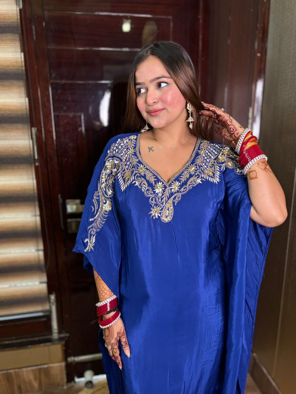 Blue Dia Kaftan Set