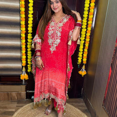 Kaftan Dhoti Misha Set with Tassels