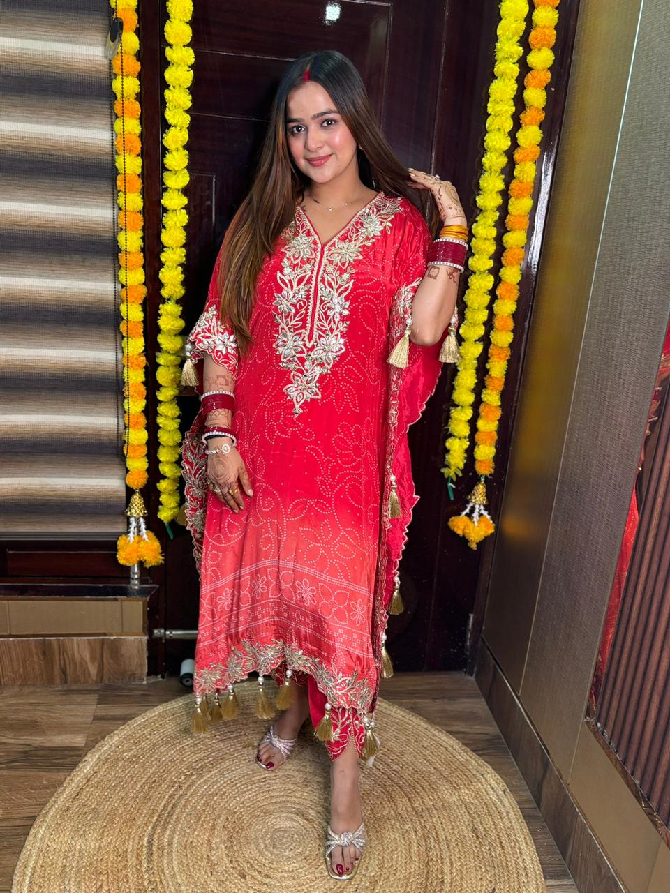 Kaftan Dhoti Misha Set with Tassels