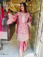 Rose Gold Pakistani Suit