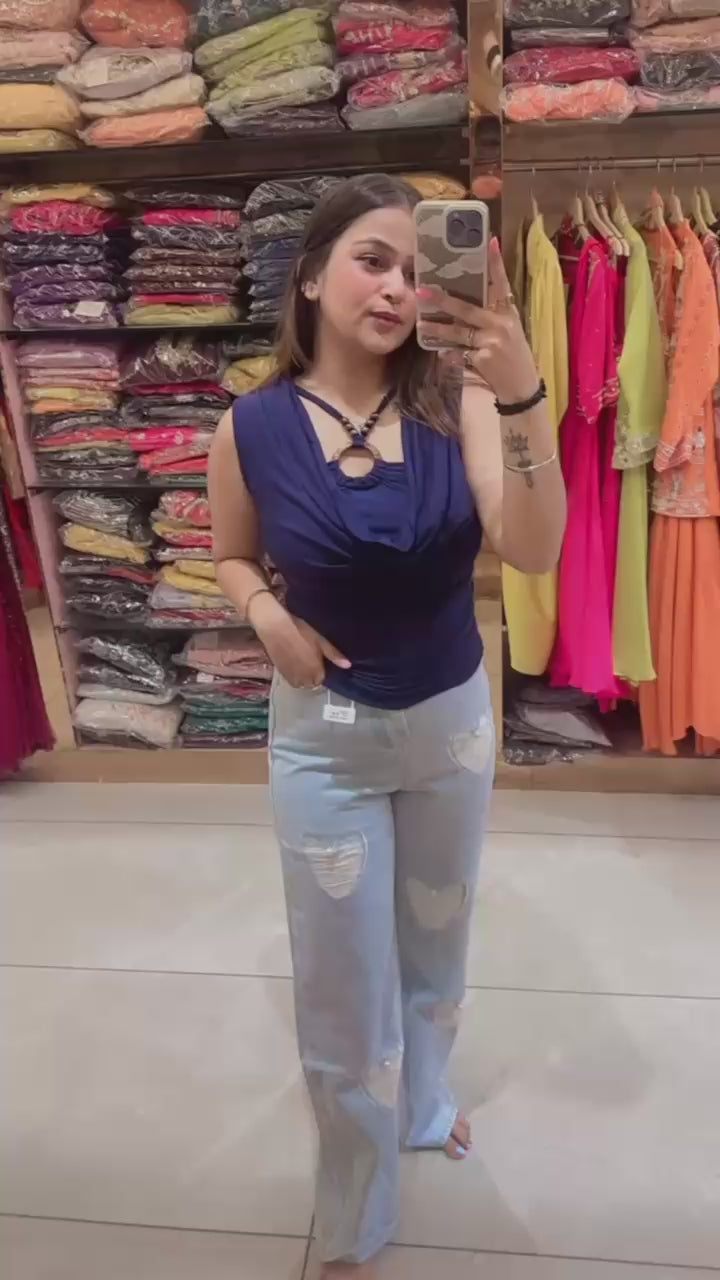 BLUE SHORTA TOP