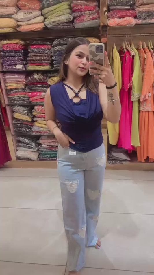 BLUE SHORTA TOP