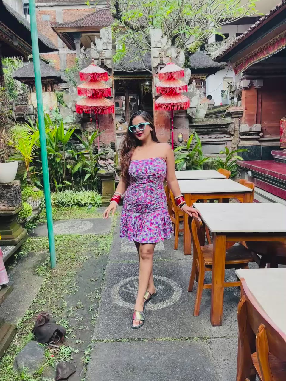Offshoulder Floral Dress