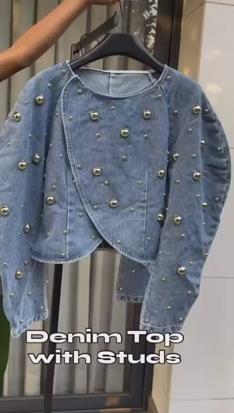 STUDDED DENIM JACKET