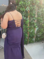 Drape Purple Dress