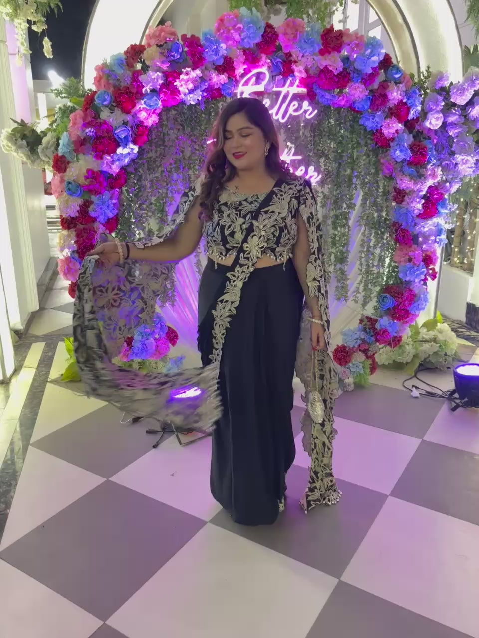 Meera Designer Drape Saree