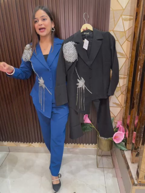 Leafy Designer Party Wear Coordset
