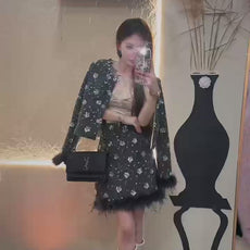 TWEED BLAZER FEATHER SET