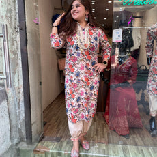 Printed Aghani suit