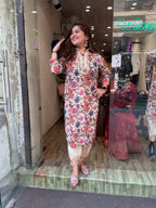 Printed Aghani suit
