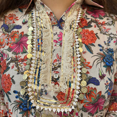 Printed Aghani suit